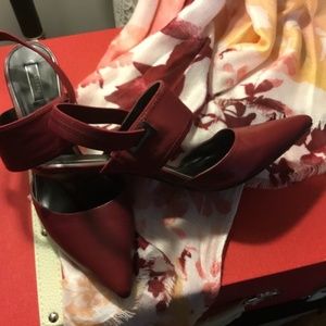 Alfani burgundy slingback Sz 9.5, 3” Heels